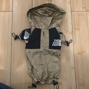 Gold and Black Dog Raincoat
